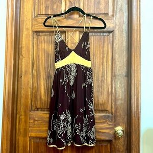 Brown and gold Mica dress, size 4